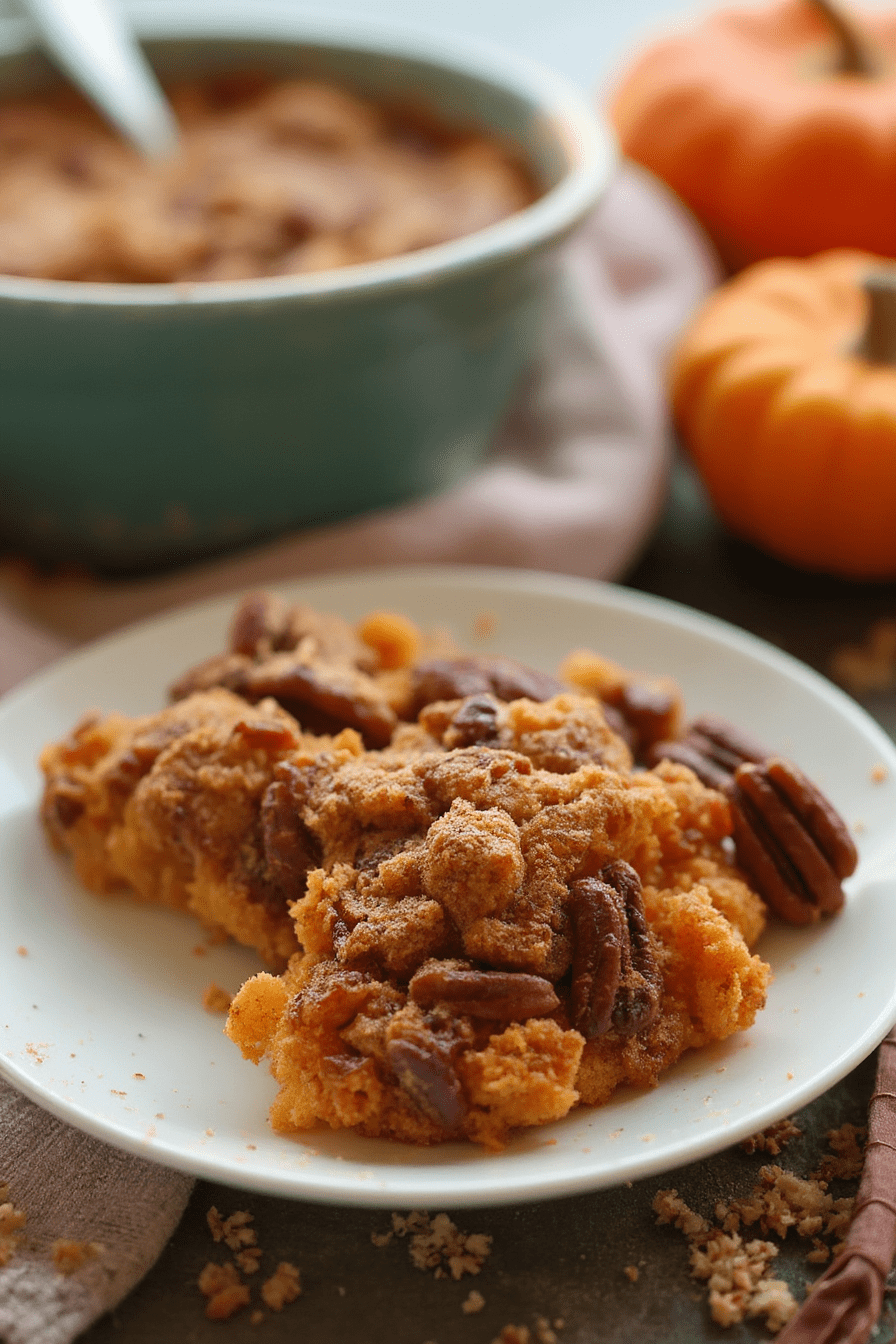 Homemade Pumpkin Pecan Cobbler