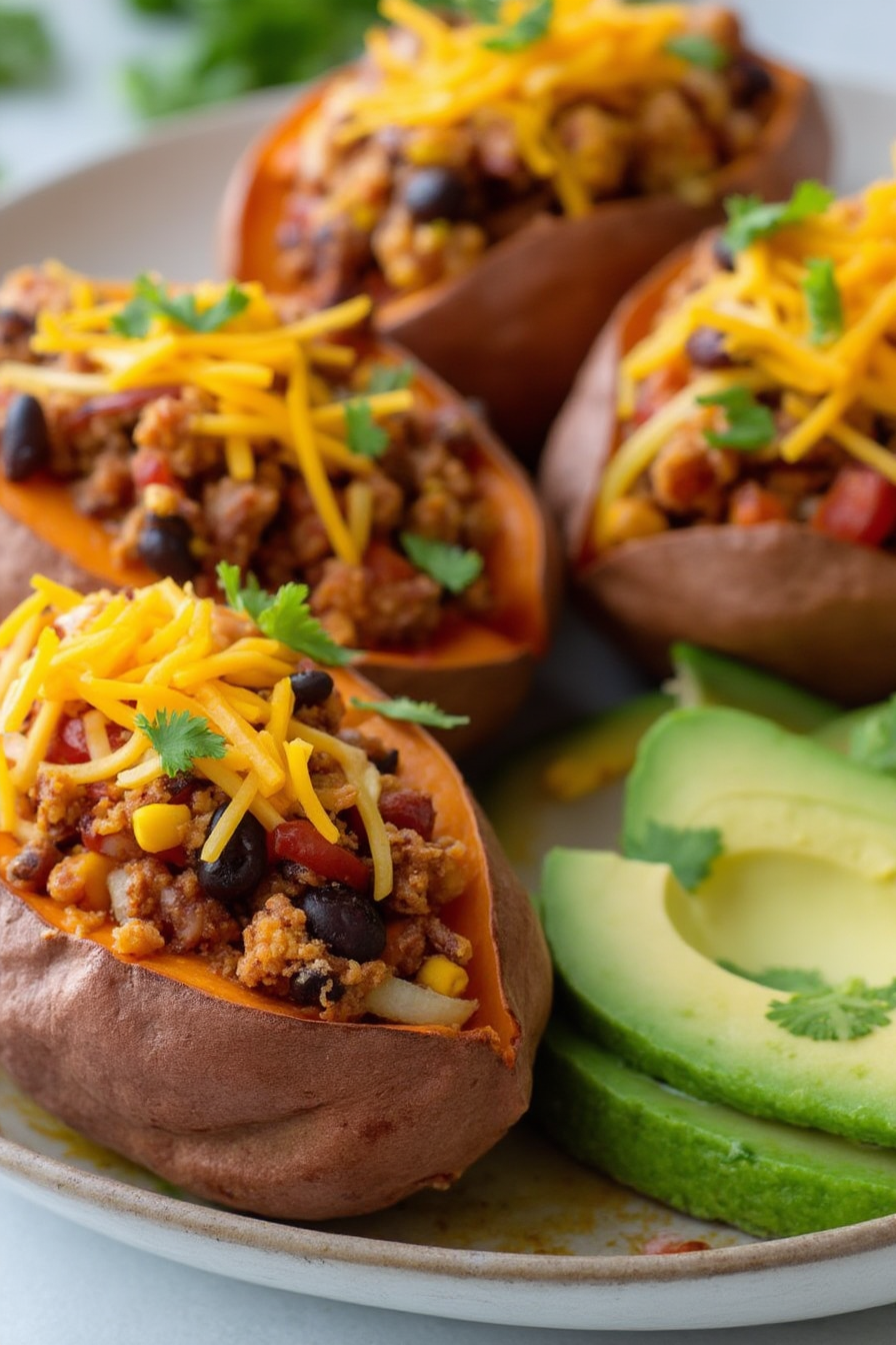 Taco stuffed sweet potatoes