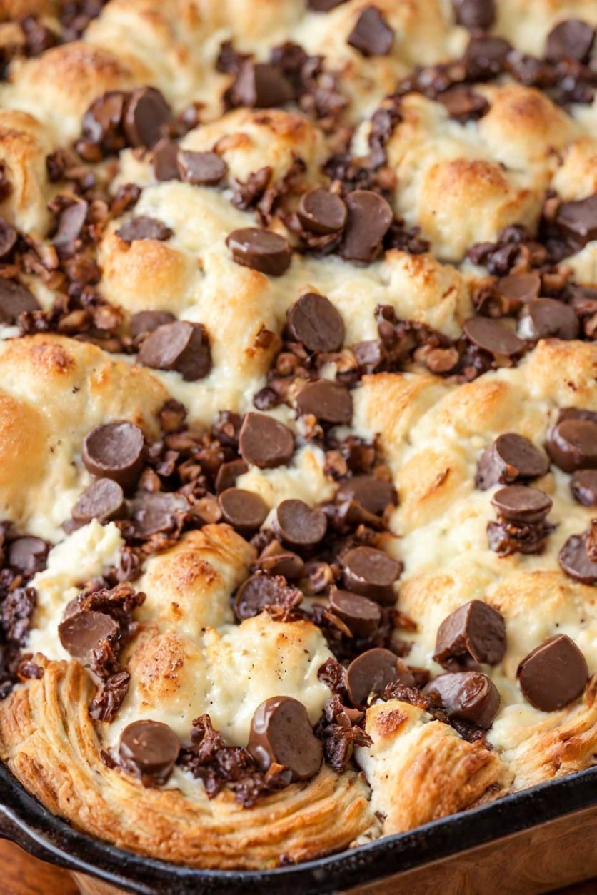 Chocolate Croissant Breakfast Bake 