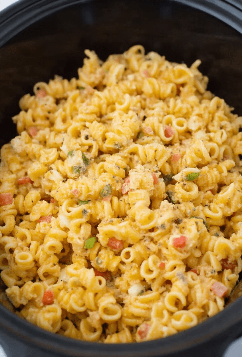 Slow Cooker Chicken Pot Pie Pasta Recipe