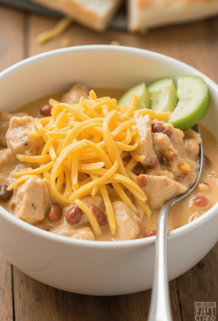 Slow Cooker Cream Cheese Chicken Chili Recipe