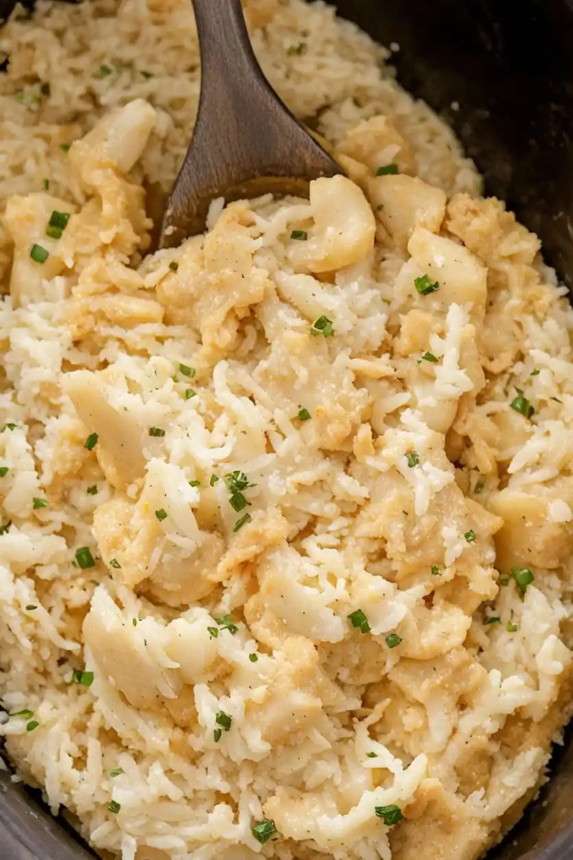 Slow Cooker Parmesan Chicken and Rice Recipe