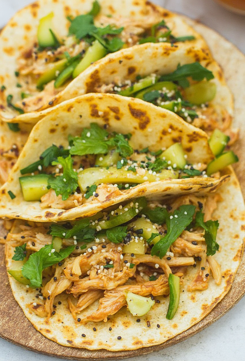 Teriyaki Chicken Tacos With Cucumber Recipe