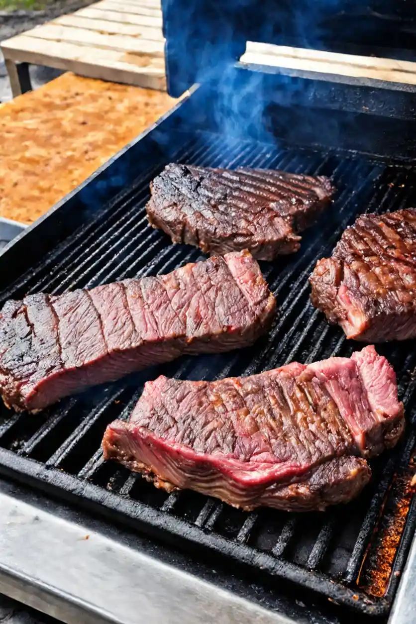 Cooking Skirt Steak on Blackstone Griddle