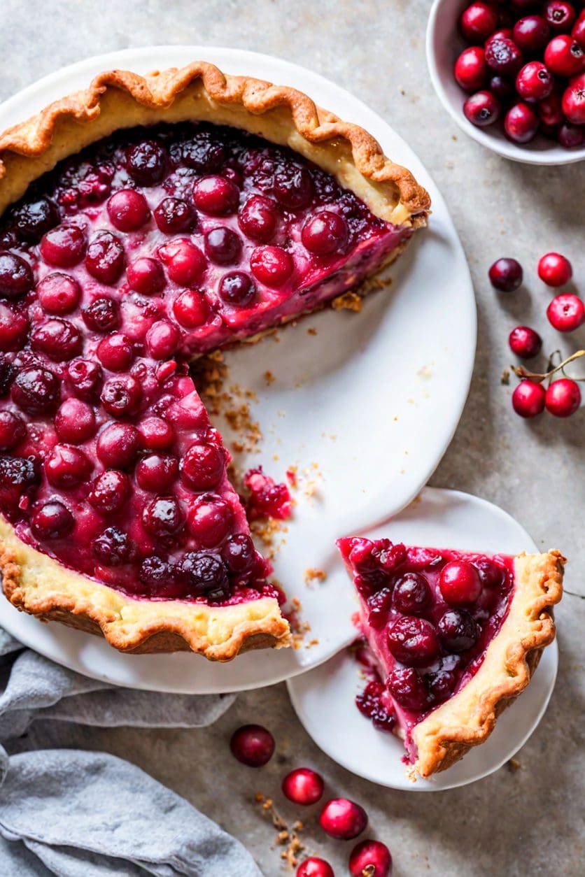 Cranberry Custard Pie Recipe