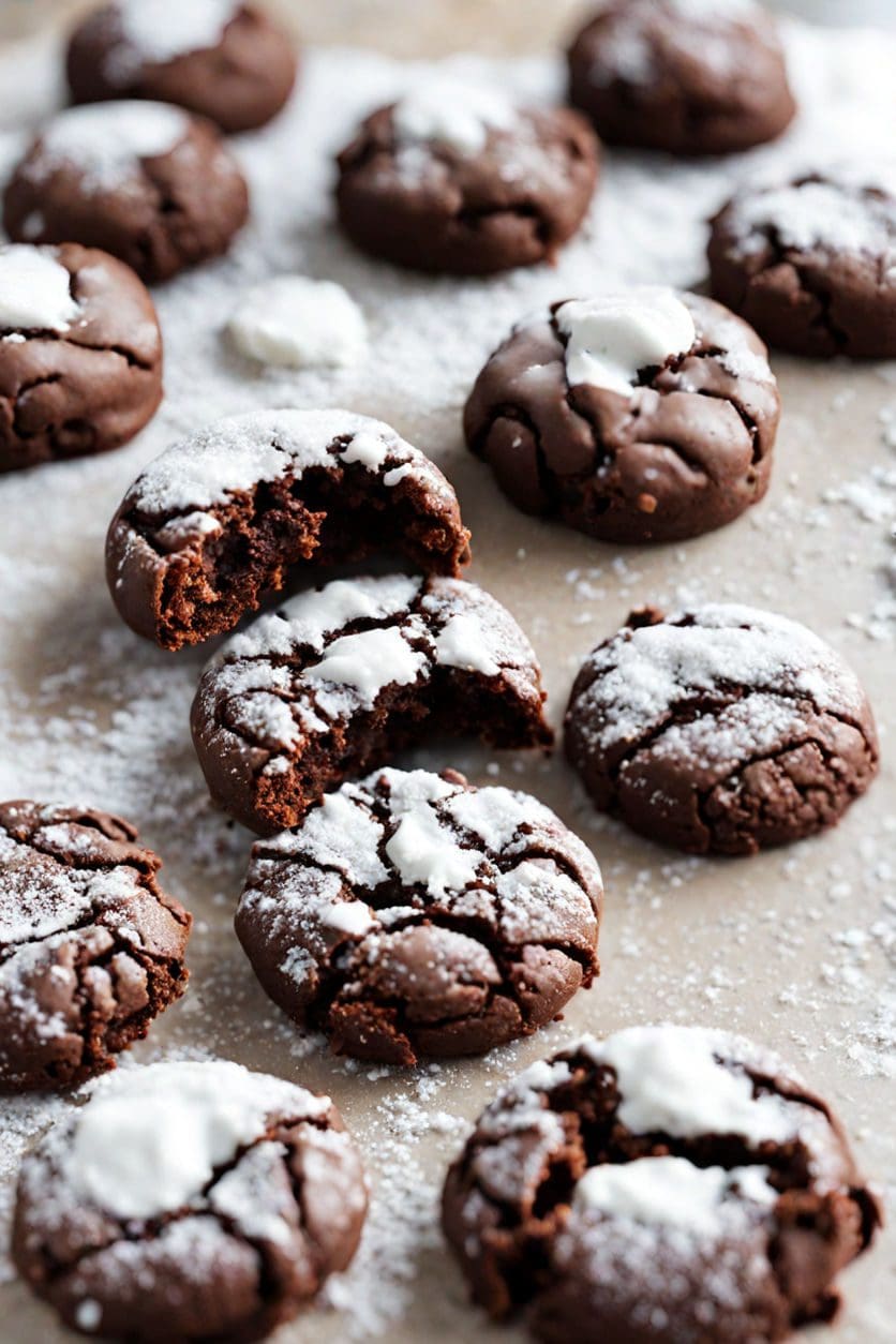 Salted Brownie Crinkle Cookies Recipe