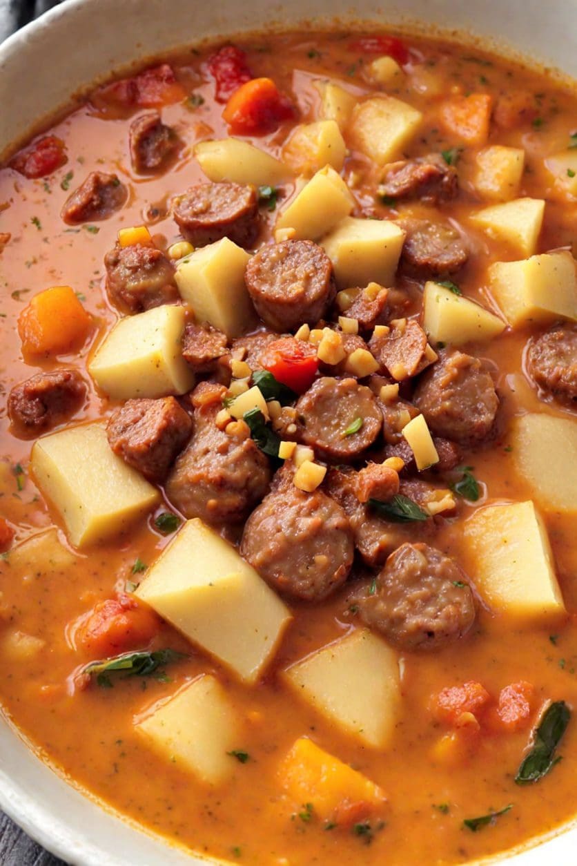 Spicy Sausage Potato Soup Recipe