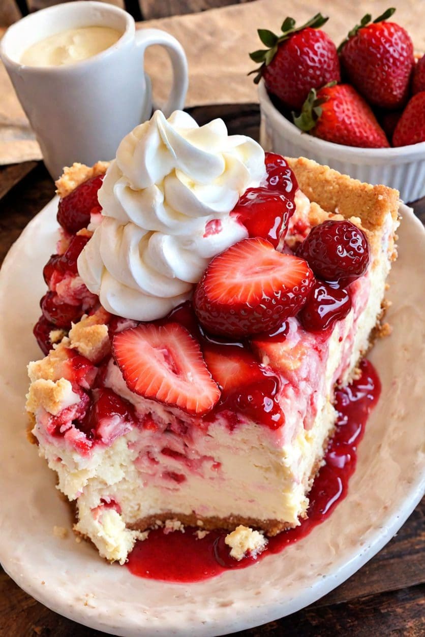 Strawberry Cheesecake Dump Cake Recipe