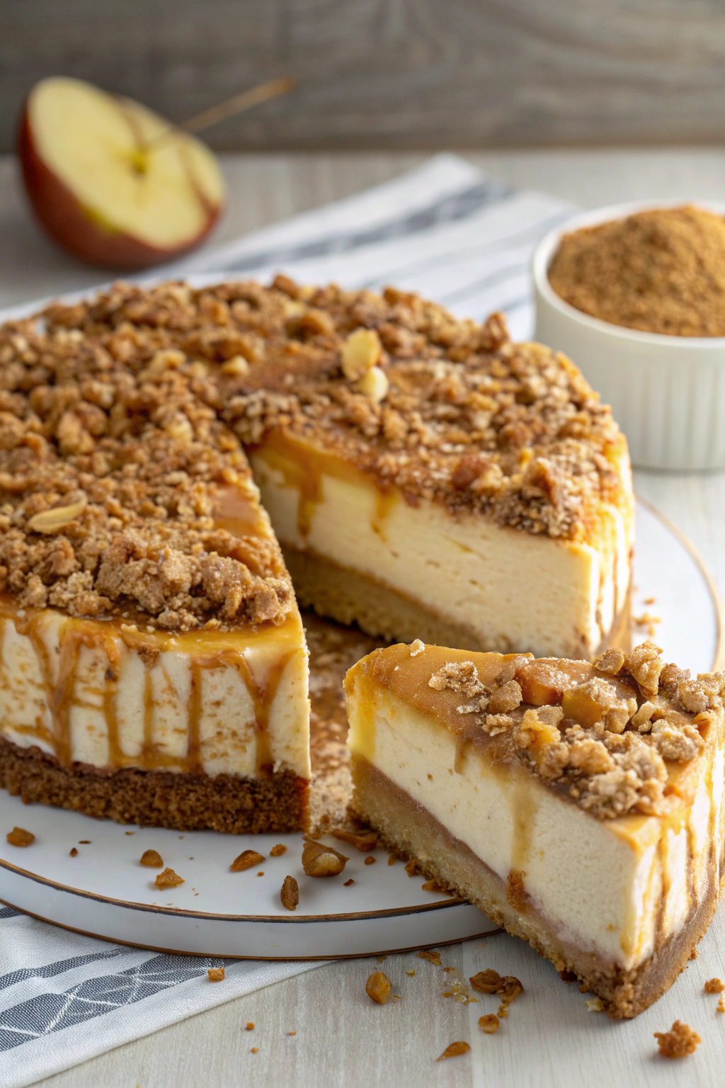 Apple Crisp Cheesecake Recipe