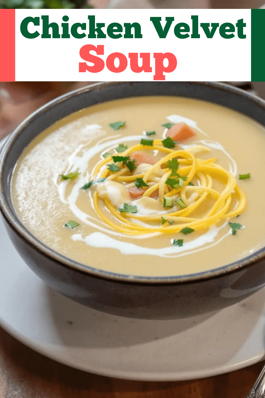 Chicken Velvet Soup Recipe pinterest