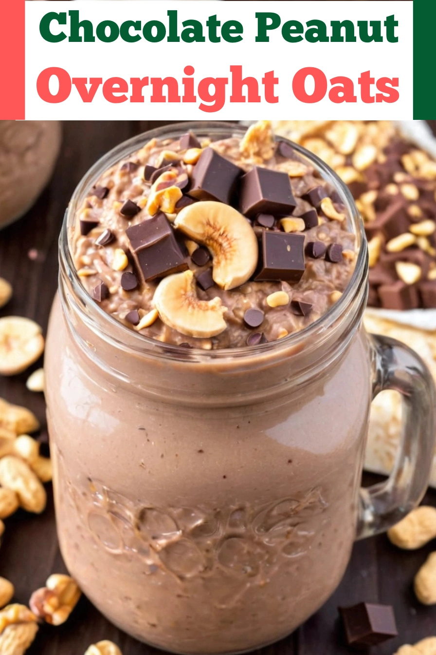 Chocolate Peanut Butter Overnight Oats Recipe pinterest