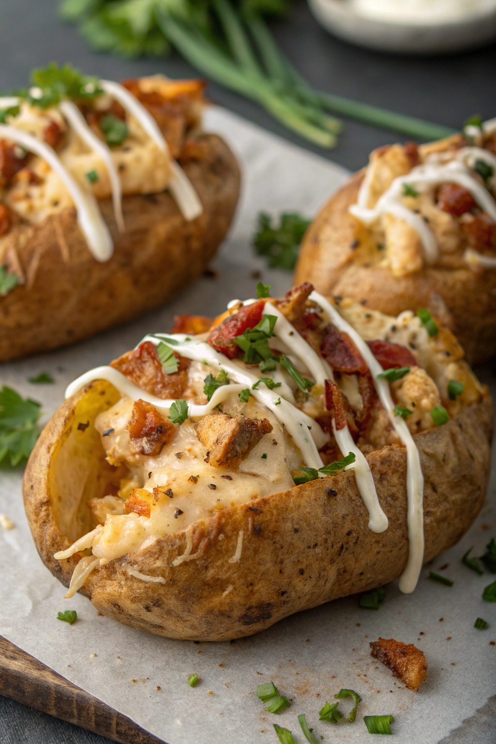 Crack Chicken Stuffed Baked Potatoes Recipe