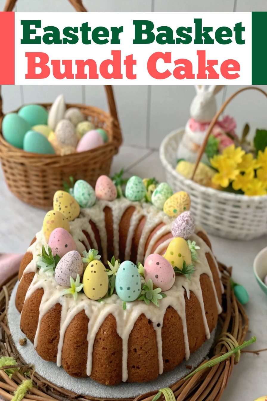 Easter Basket Bundt Cake recipe pinterest