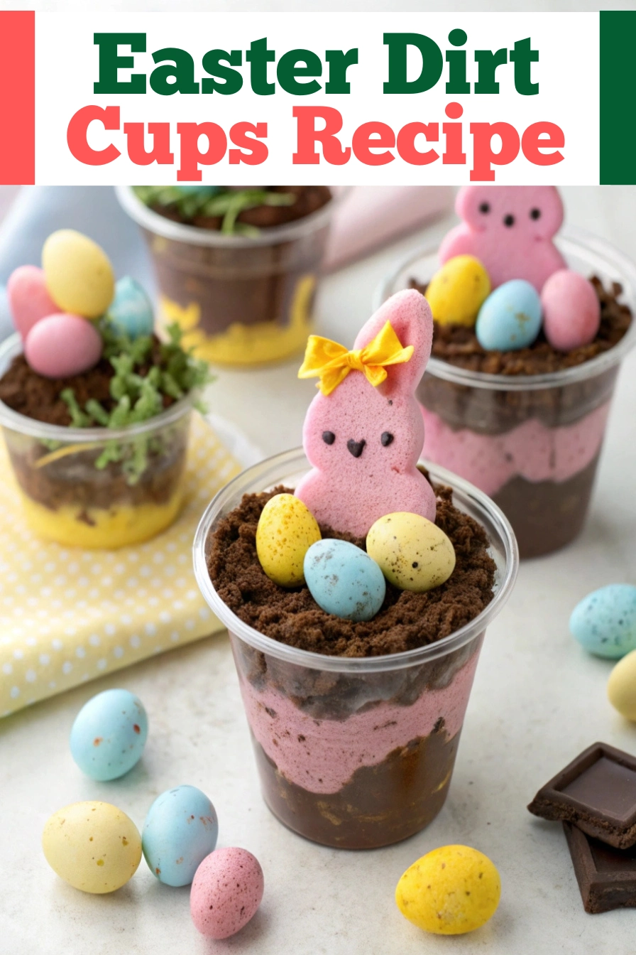 Easter Dirt Cups Recipe pinterest