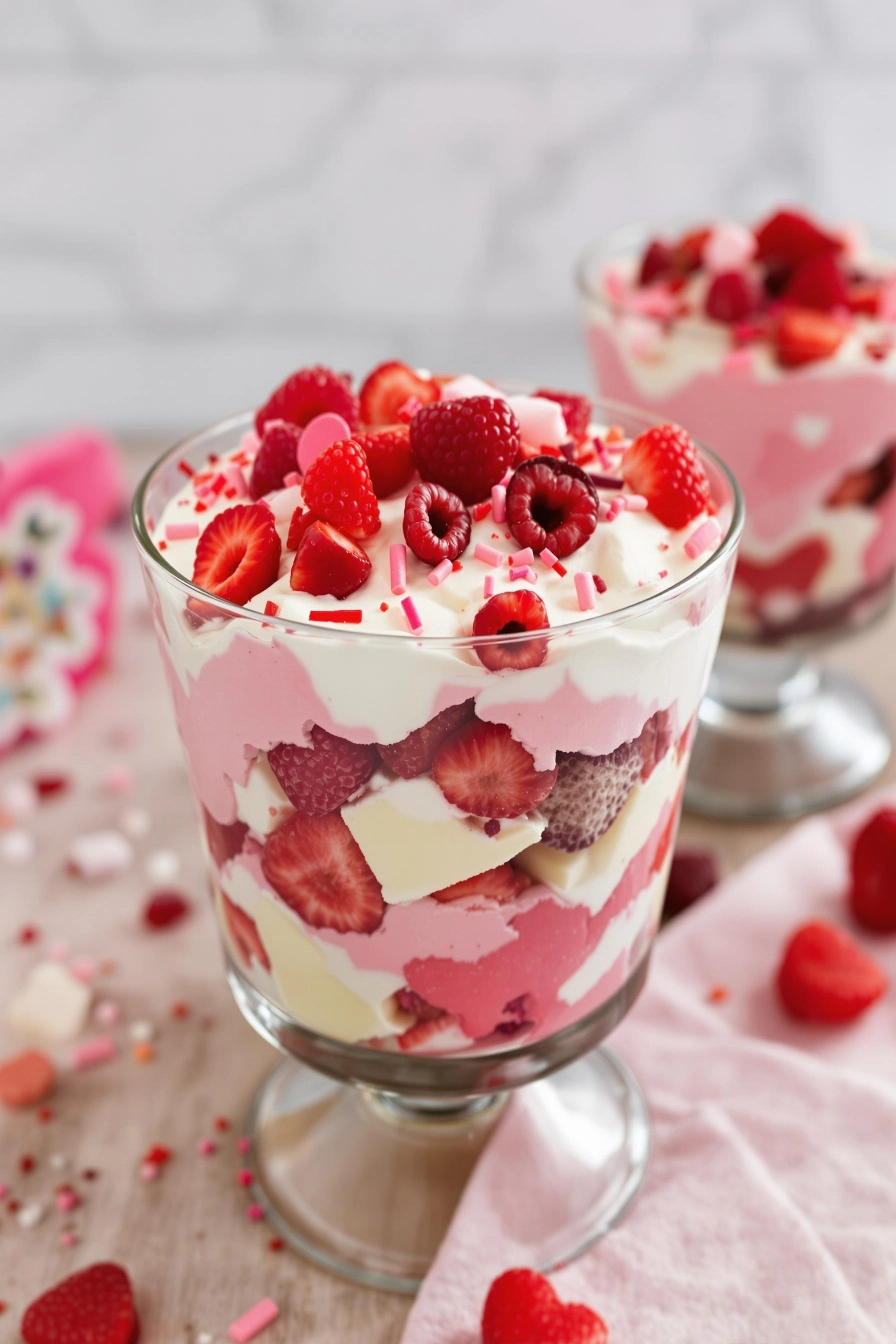 Easy Valentine Trifle Dessert Recipe