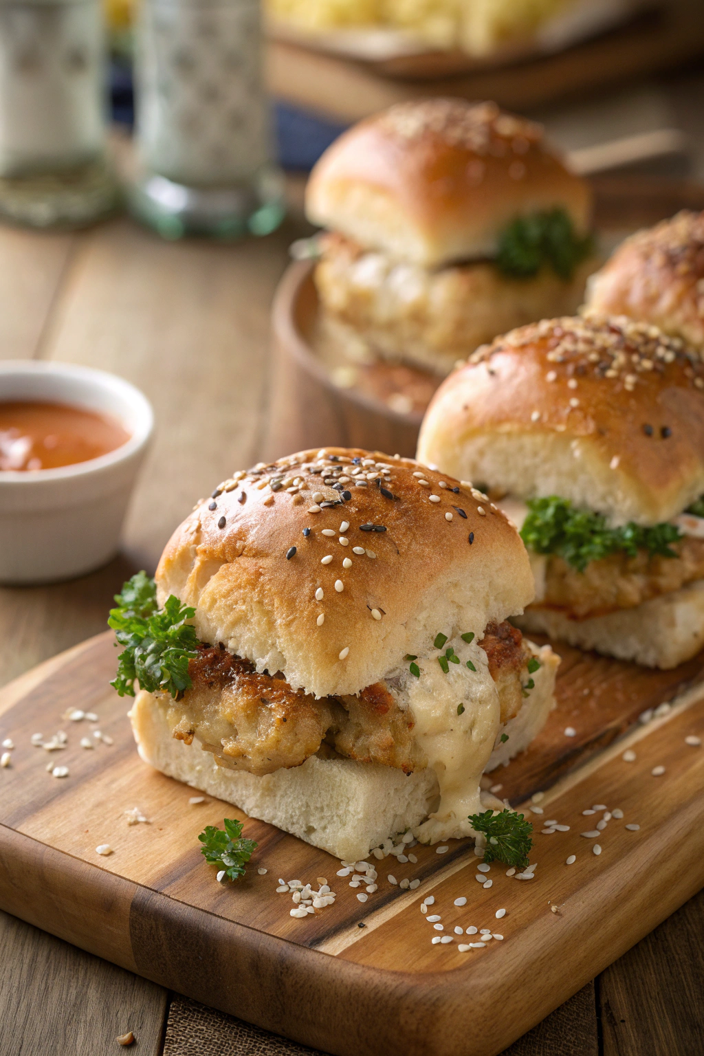 Garlic Parmesan Chicken Sliders on Hawaiian Rolls Recipe