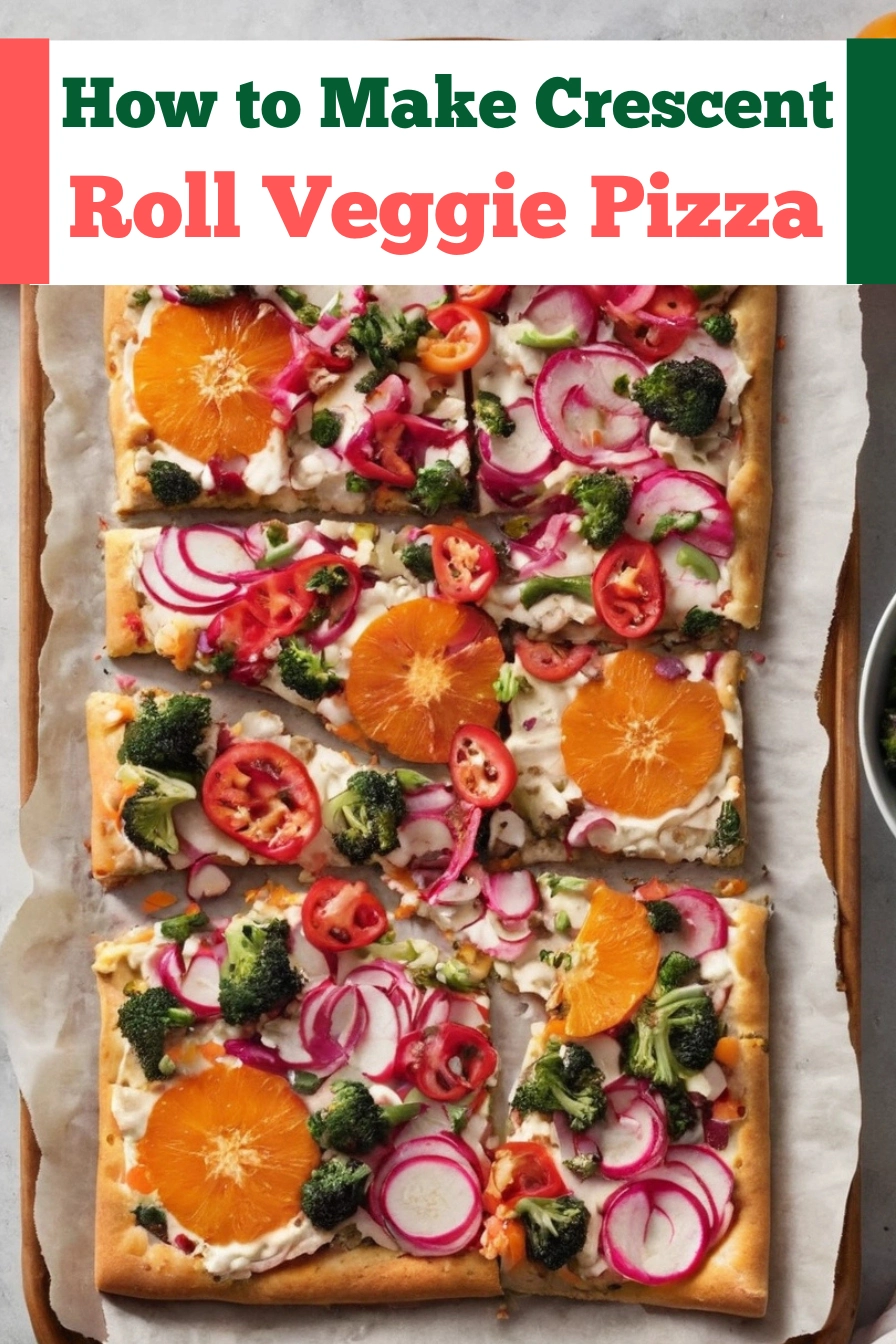 How to Make Crescent Roll Veggie Pizza pinterest