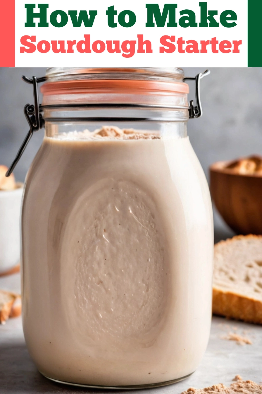 How to Make Sourdough Starter pinterest