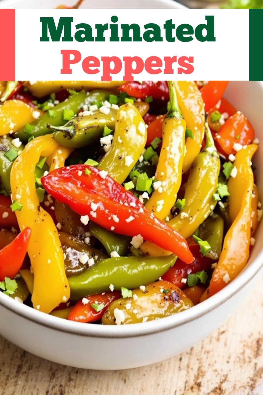 Marinated Peppers Recipe pinterest