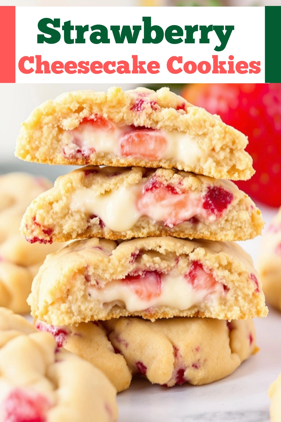 Strawberry Cheesecake Cookies Recipe pinterest