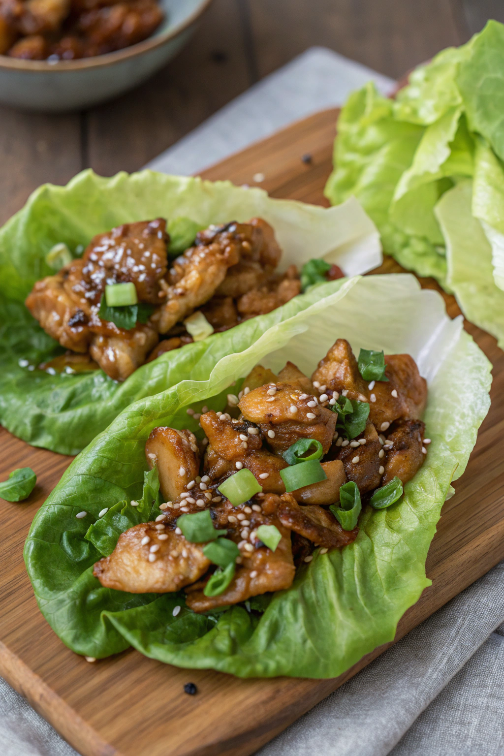 Teriyaki Chicken Lettuce Wraps Recipe