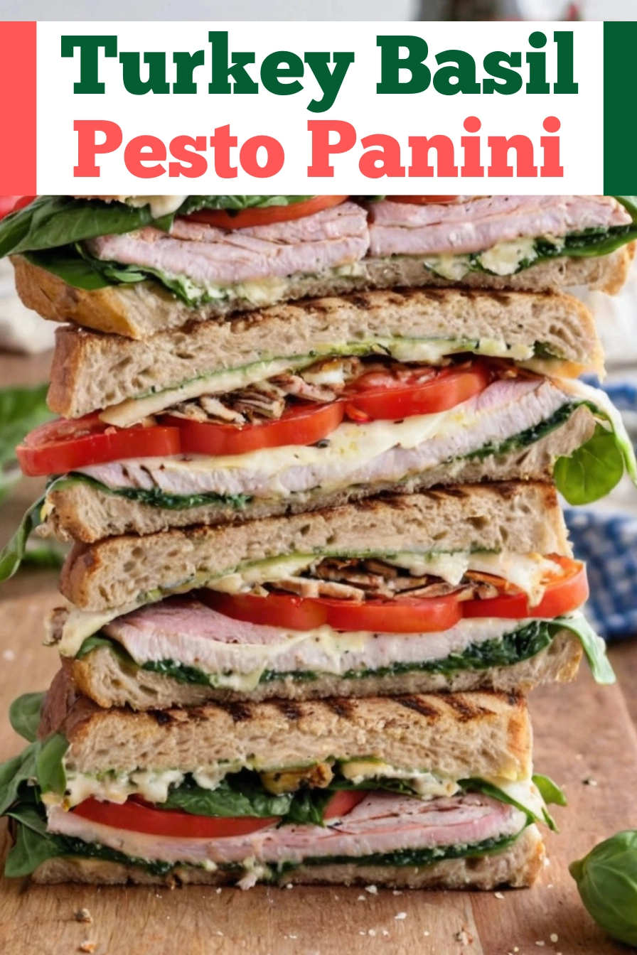 Turkey Basil Pesto Panini Recipe pinterest