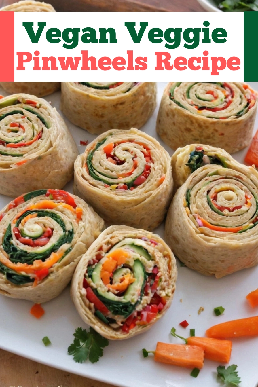 Vegan Veggie Pinwheels Recipe pinterest