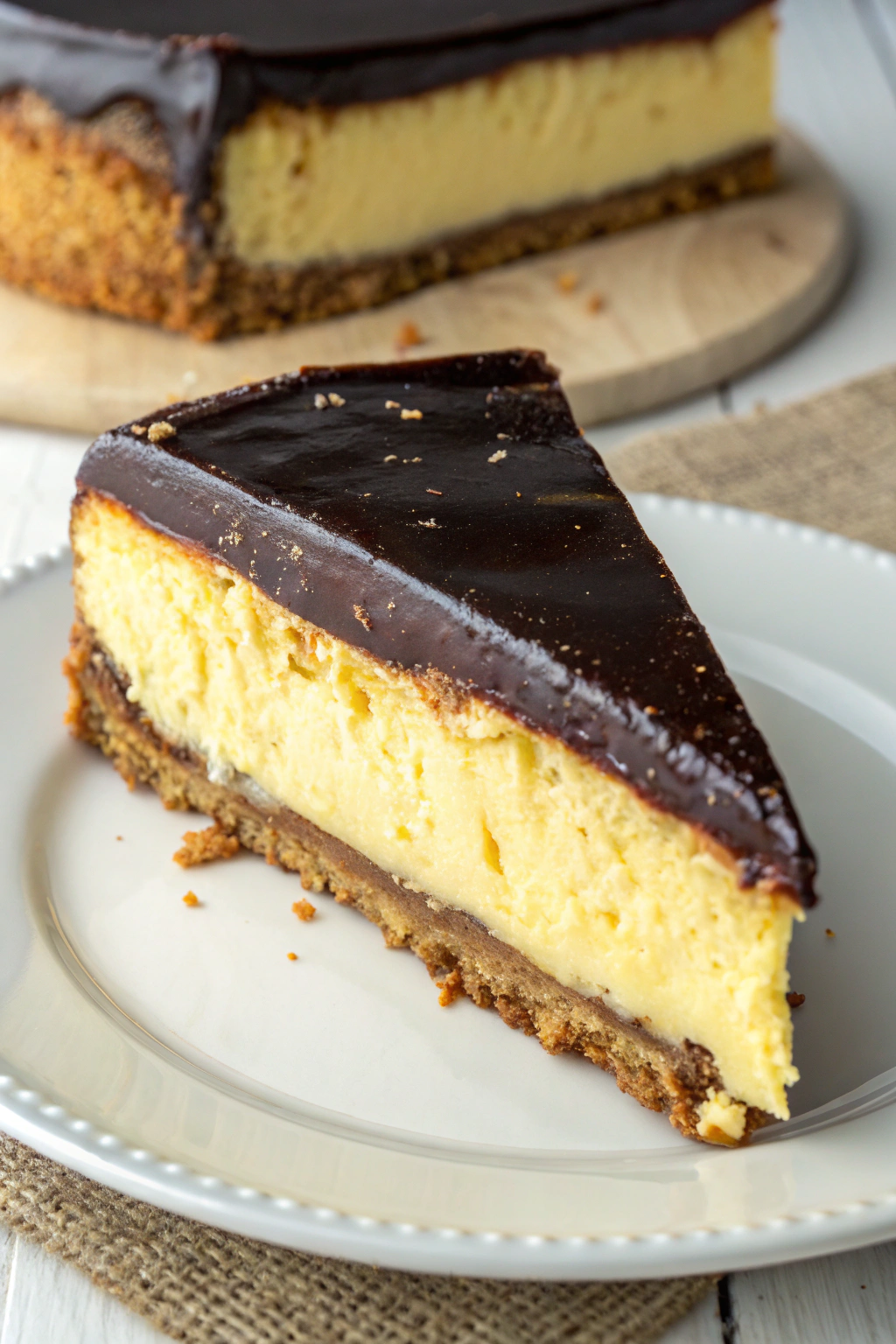Boston Cream Pie Cheesecake Recipe