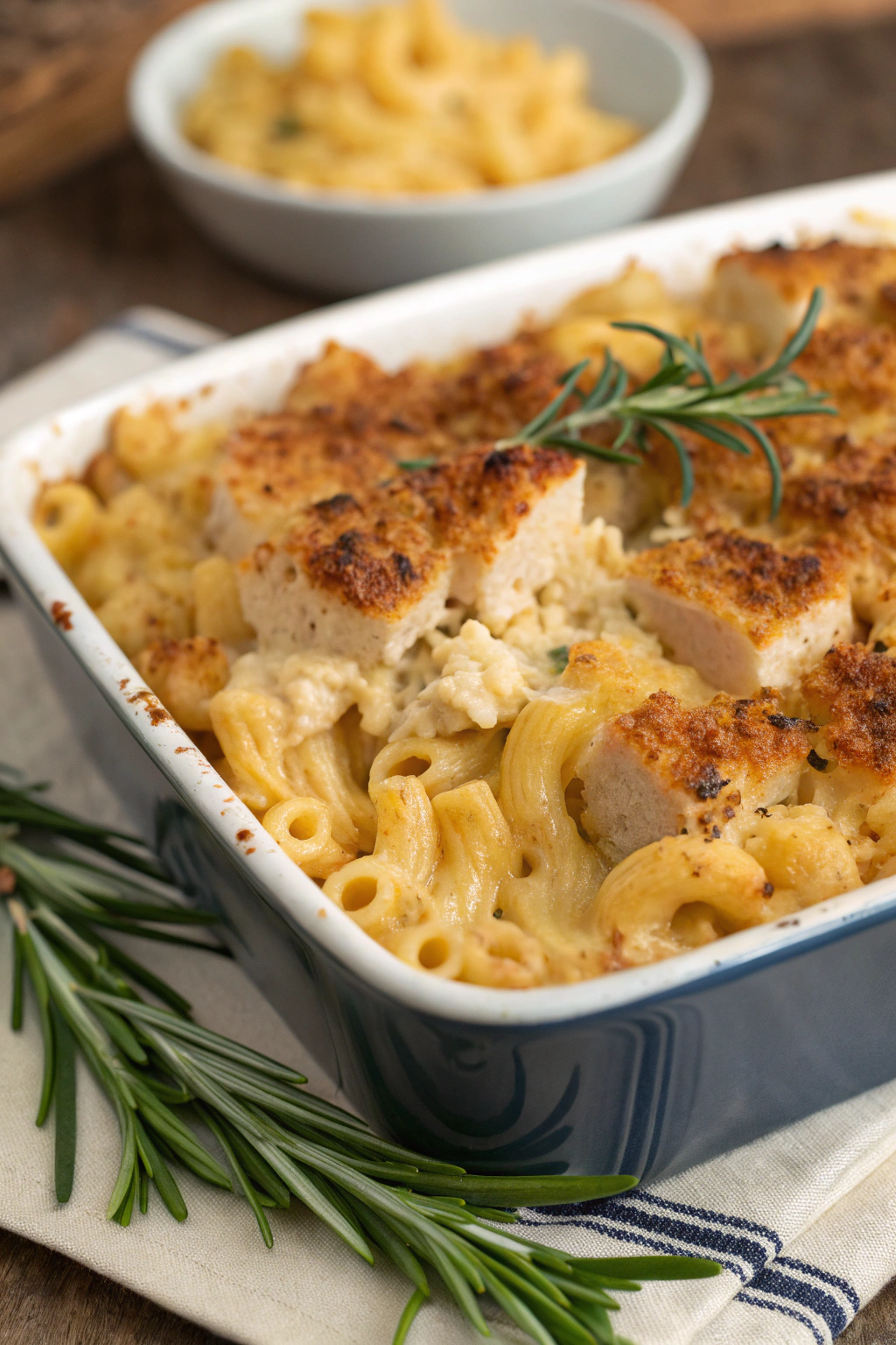 Mac and Cheese Casserole with Chicken Recipe