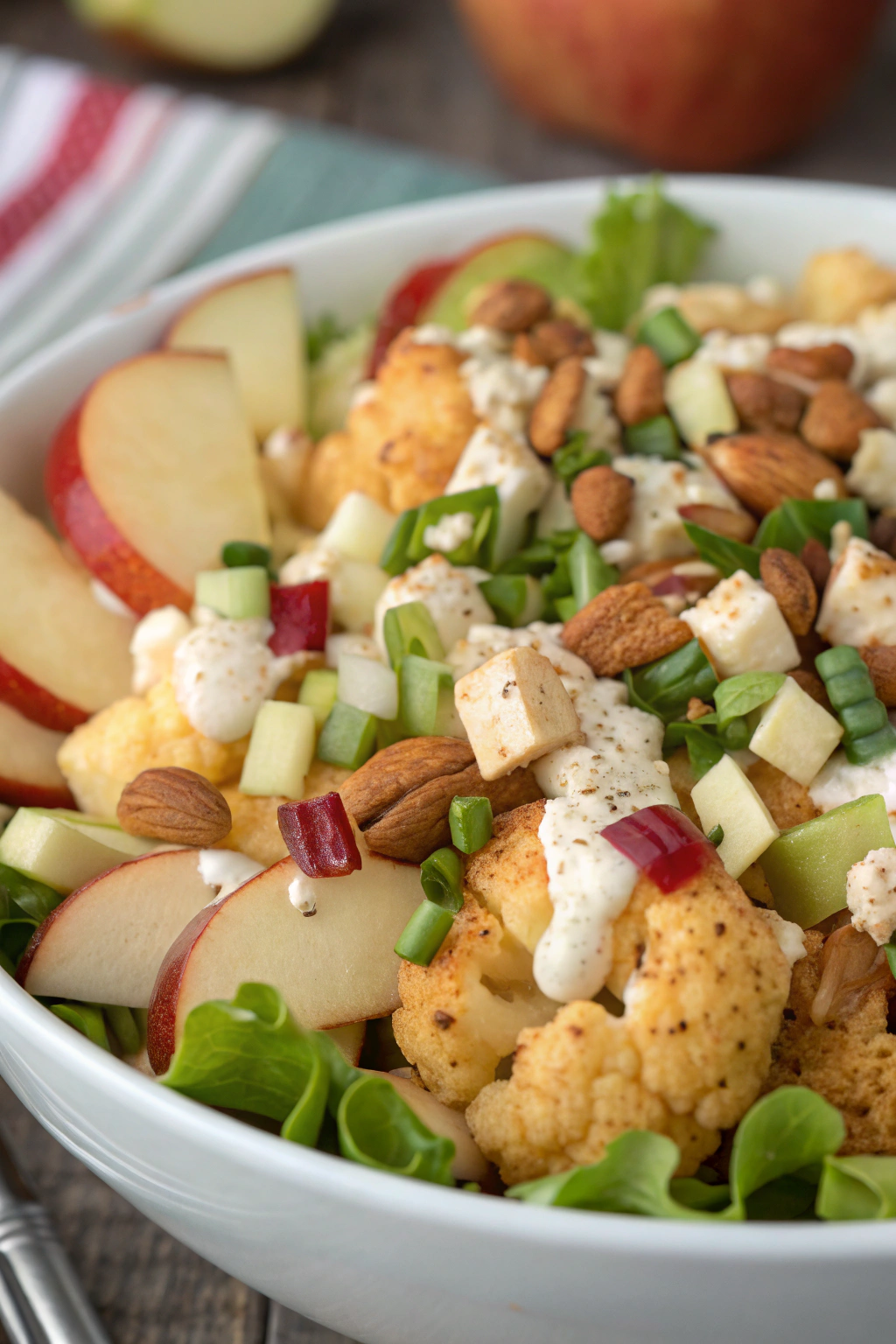 Apple Broccoli Cauliflower Salad
