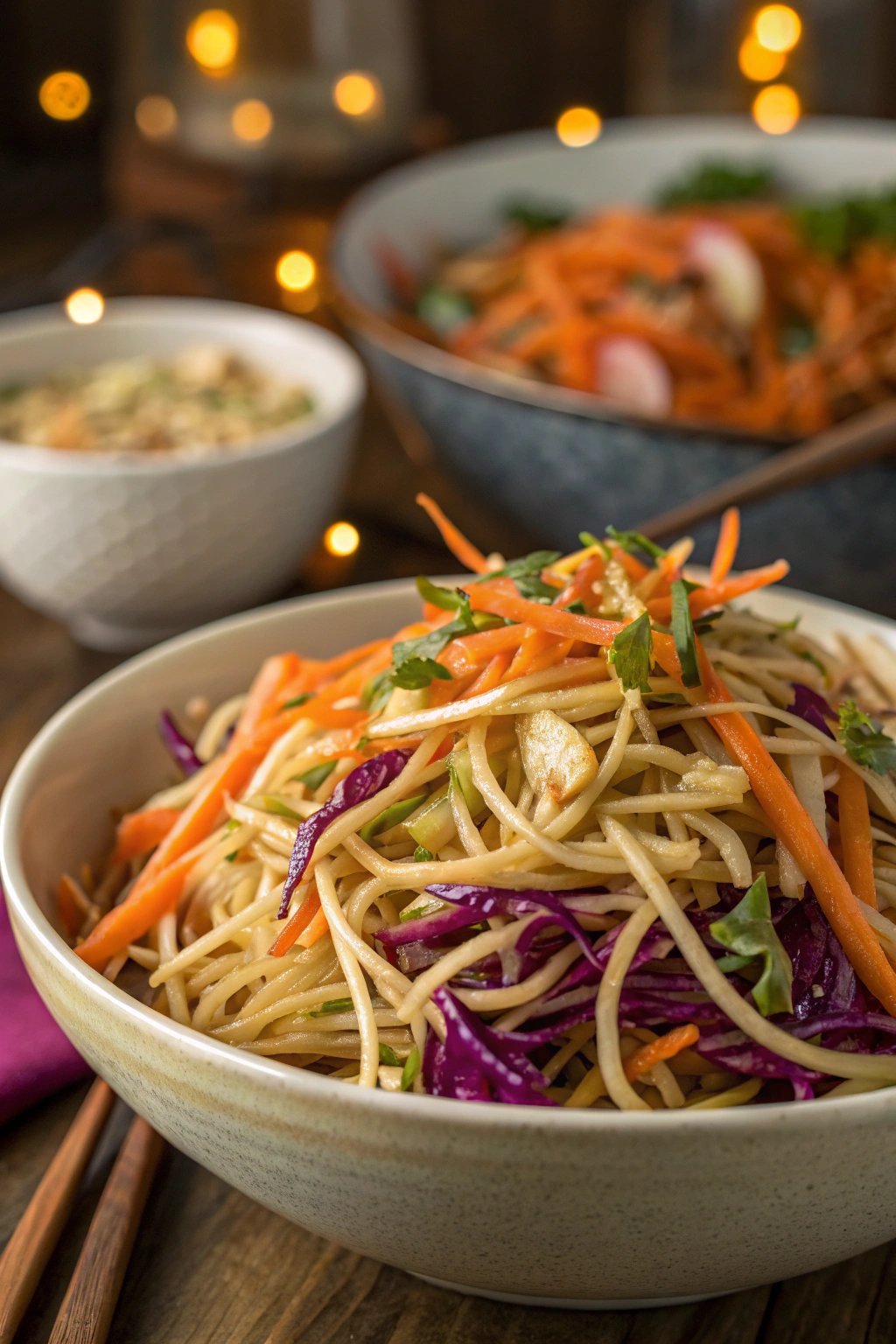Asian Noodle Salad in Peanut Dressing