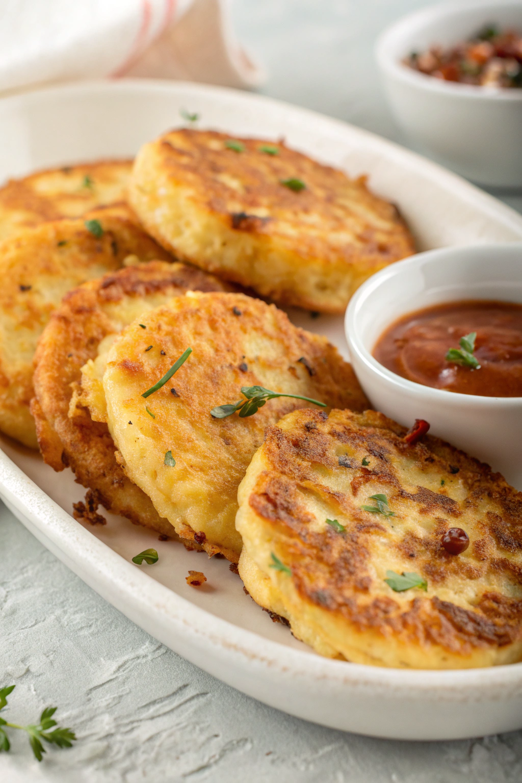 Cheesy potato pancakes Recipe
