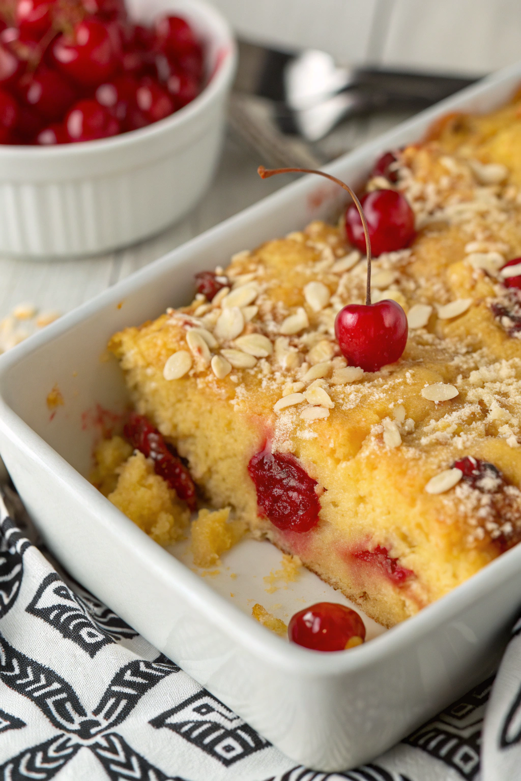 Easy 5 Ingredients Cherry Pineapple Dump Cake