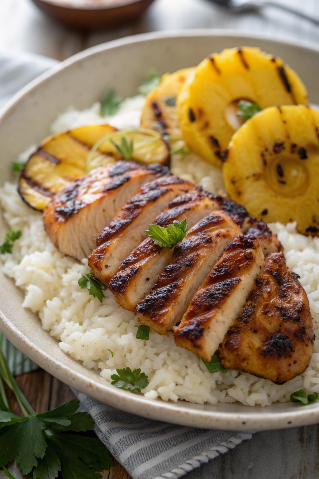 Hawaiian Chicken with Coconut Rice Recipe