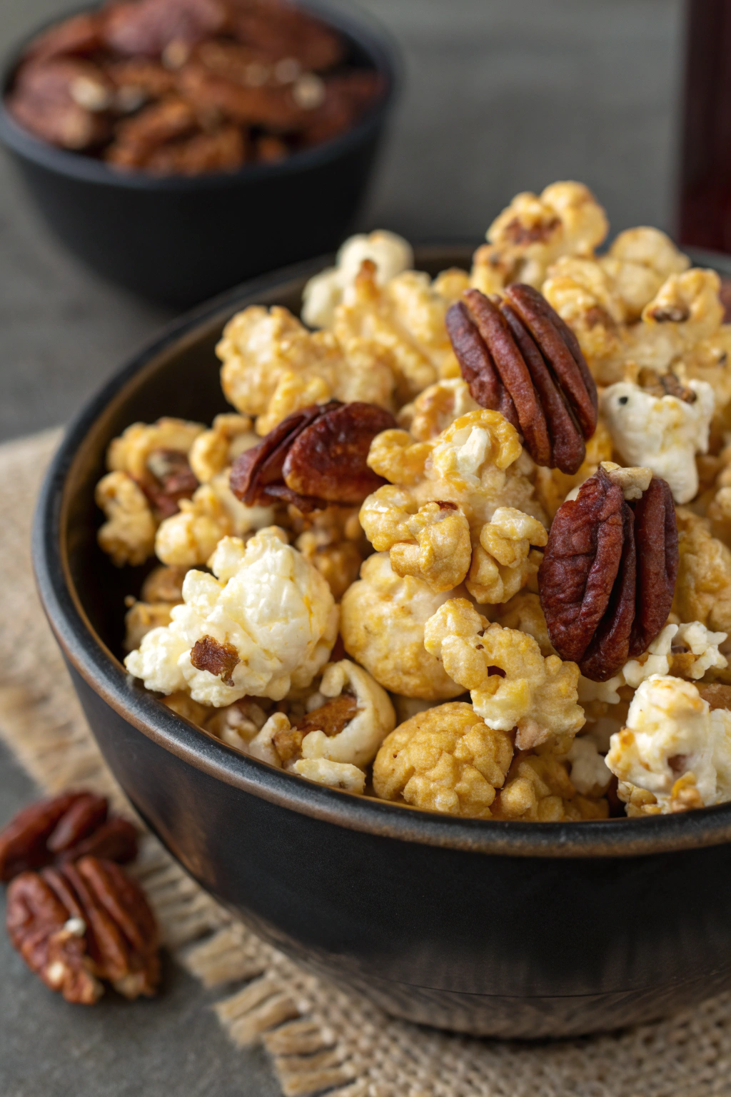 Maple Pecan Caramel Corn Recipe