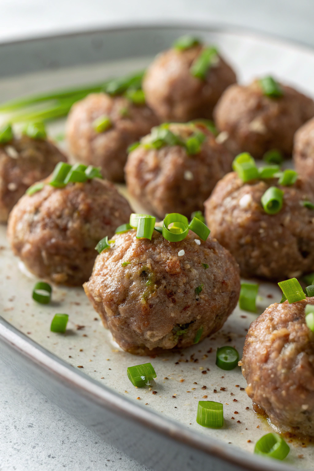 Roasted Turkey Meatballs With Mozzarella and Scallions