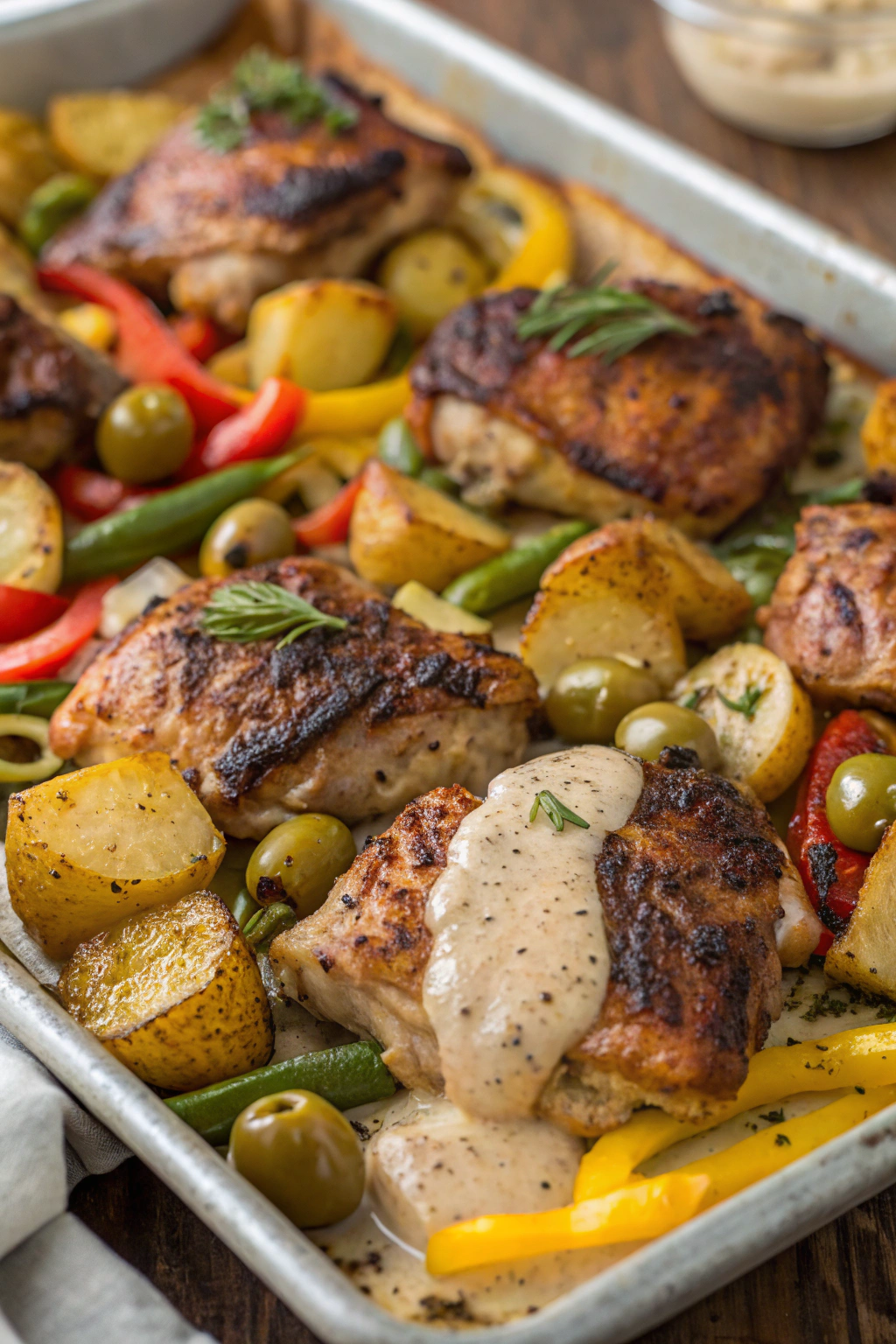 Sheet Pan Lemon Balsamic Chicken and Potatoes Recipe