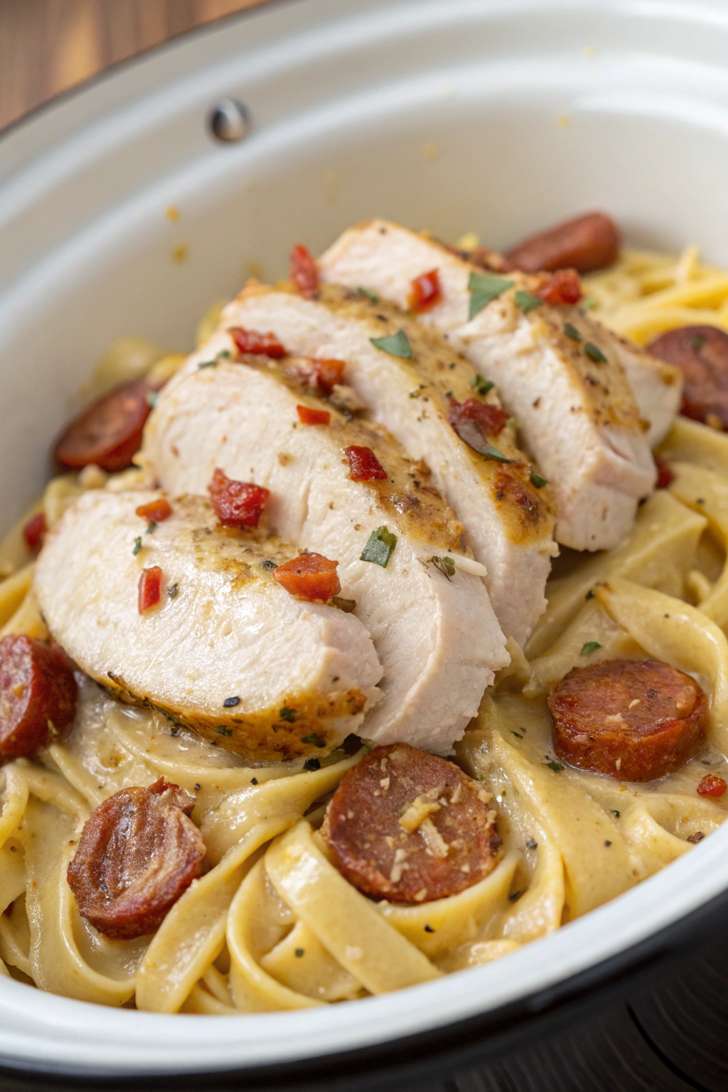 Slow Cooker Cajun Chicken Alfredo Recipe