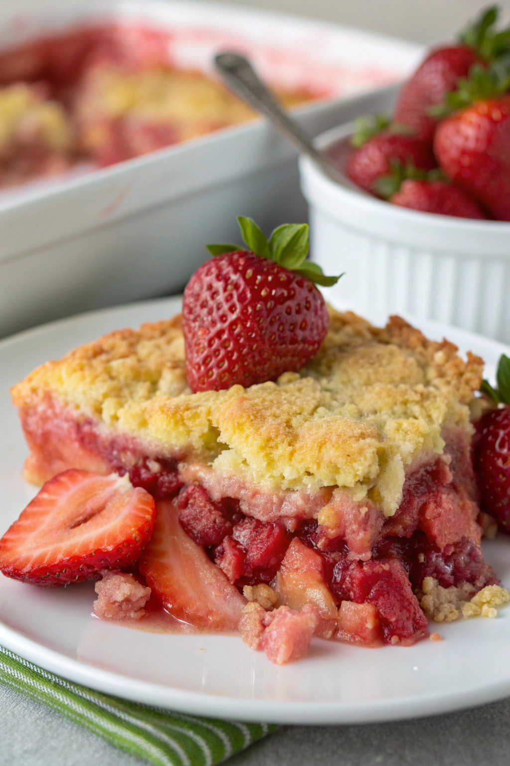 Strawberry Rhubarb Dump Cake