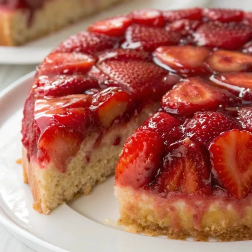 Strawberry-Upside-Down-Cake ingredients
