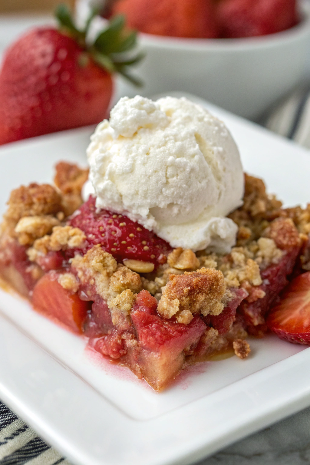 Amish Strawberry Rhubarb Crisp Recipe