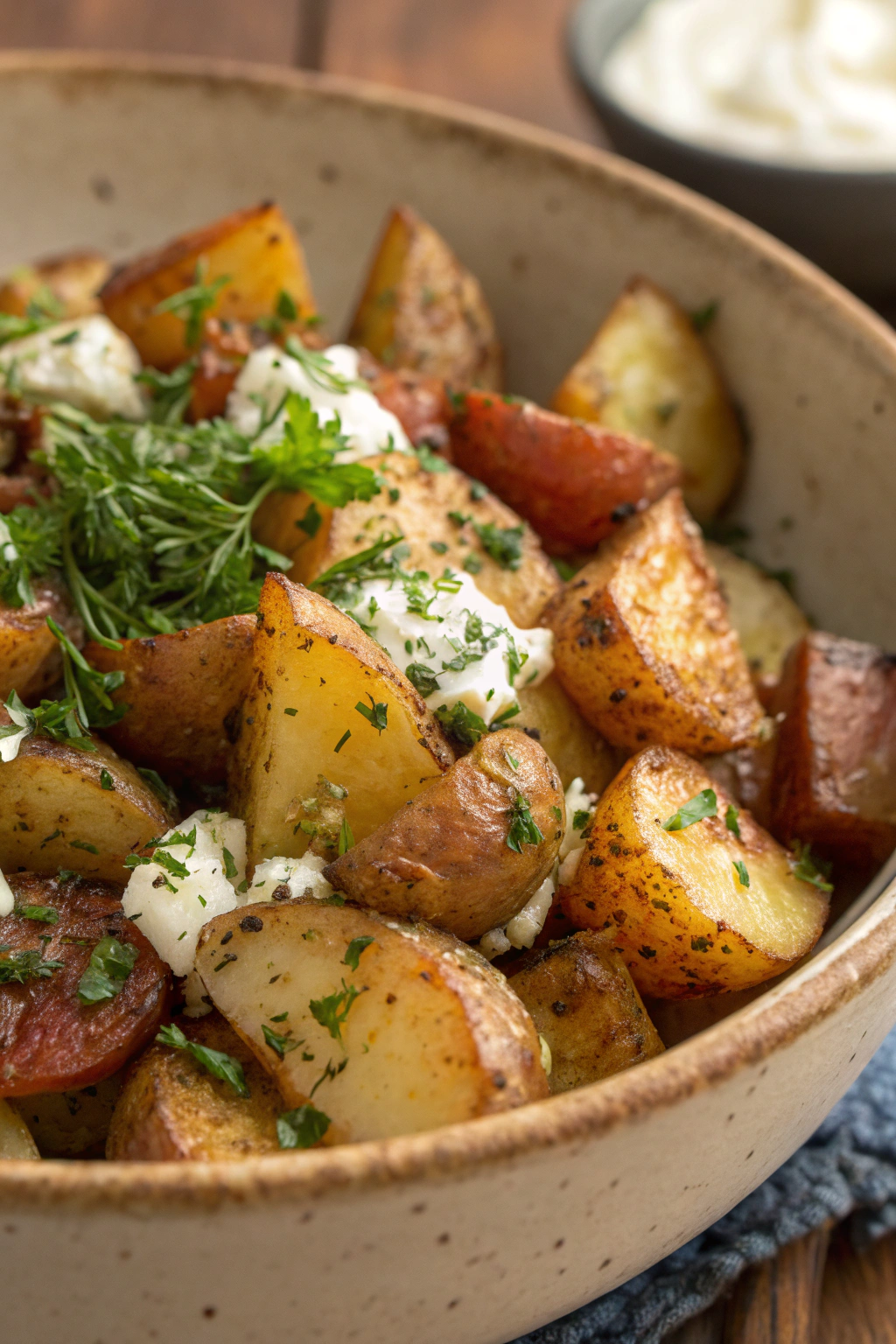 Crispy Smashed Potato Salad