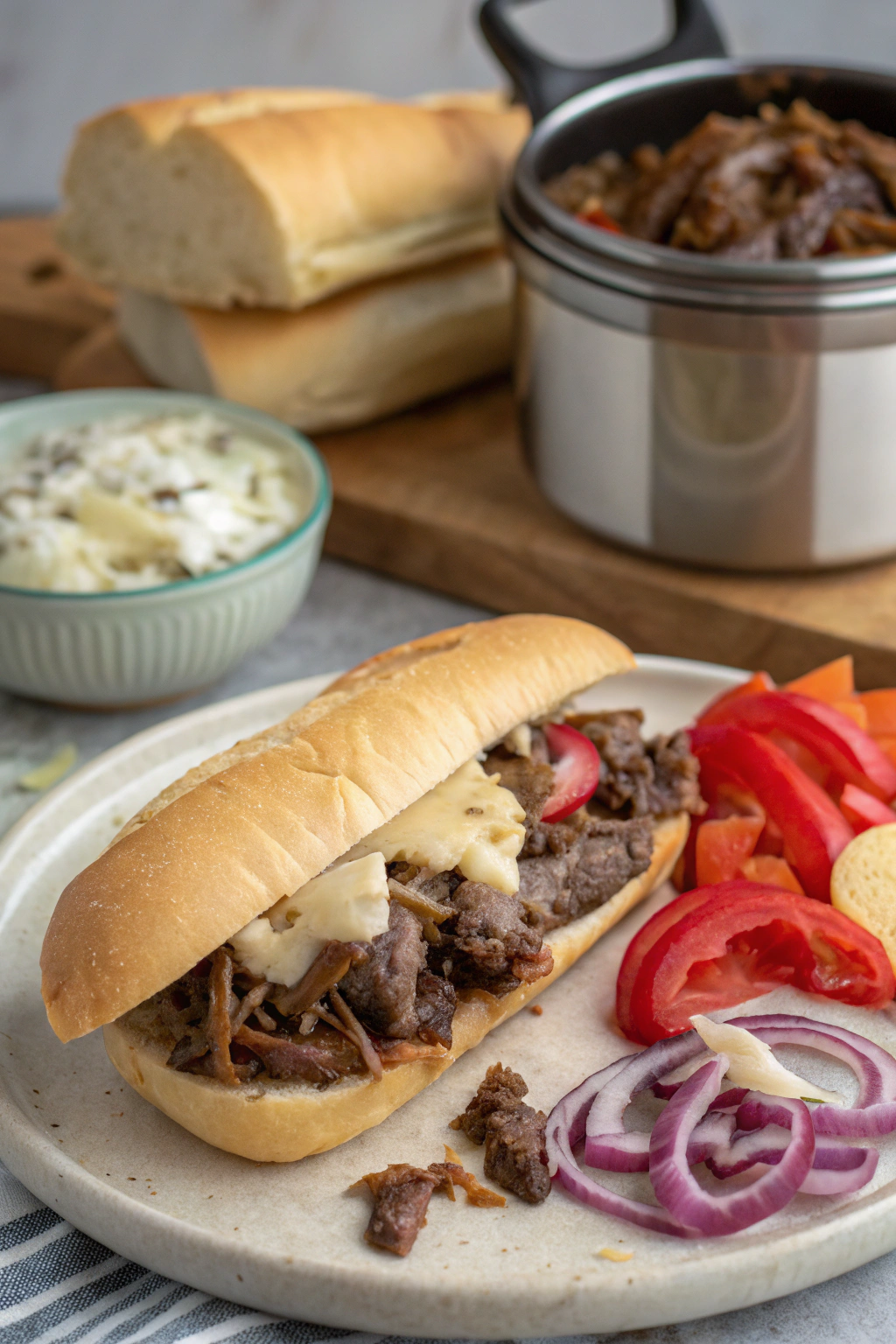 Crockpot Philly Cheesesteak