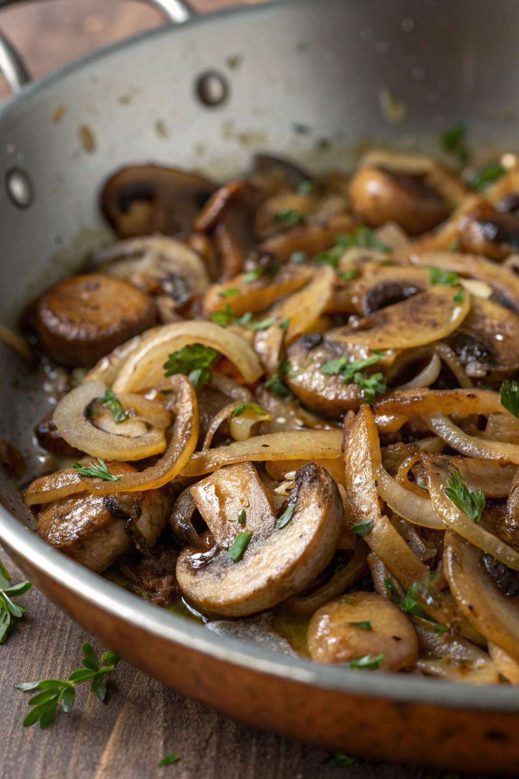Garlic Butter Mushrooms and Onions Recipe