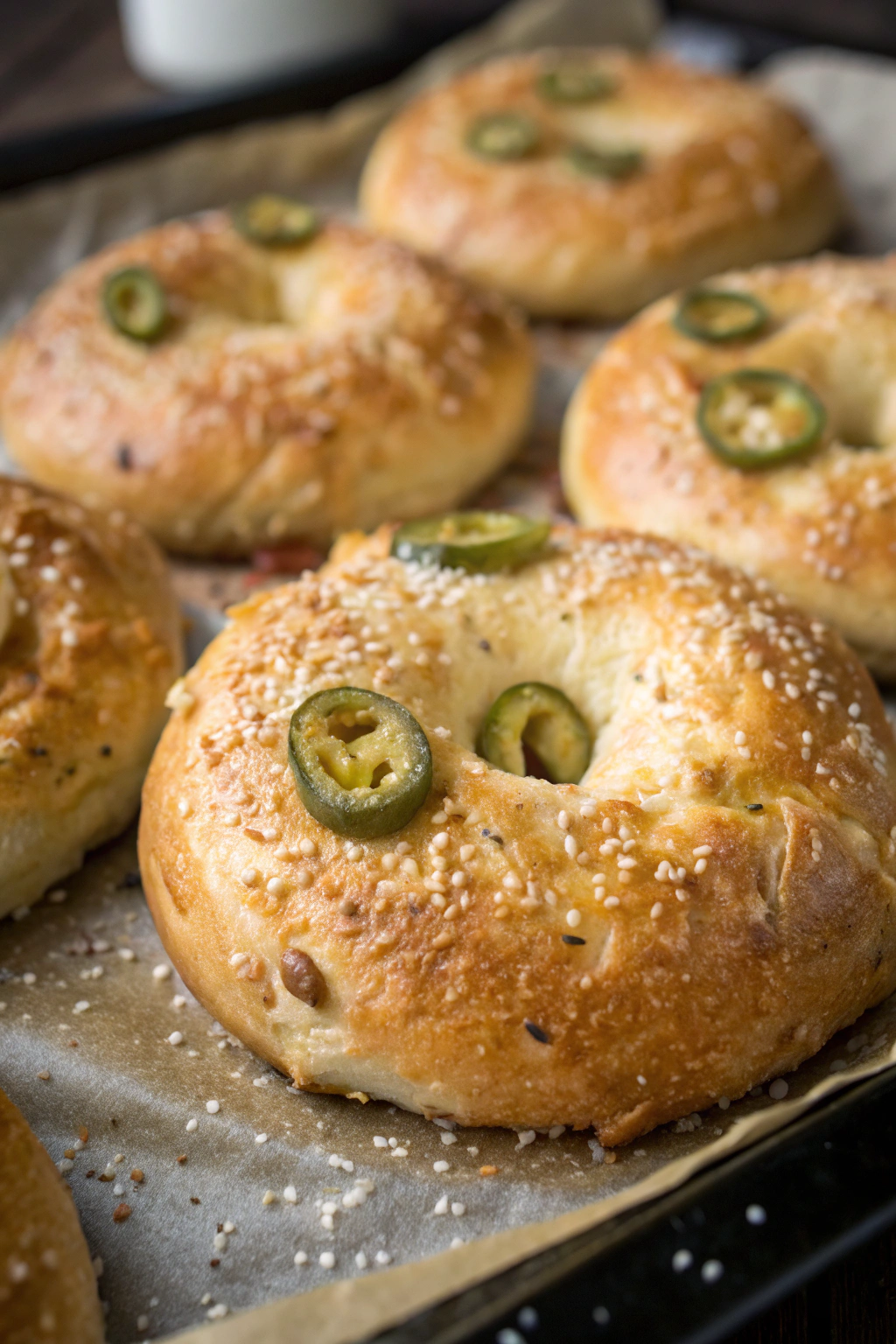 Jalapeno Cheddar Greek Yogurt Bagels