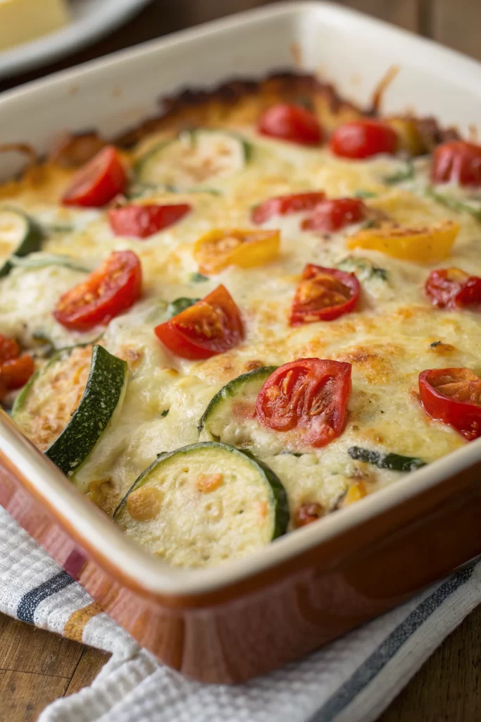 Mediterranean Chicken Zucchini Bake Recipe