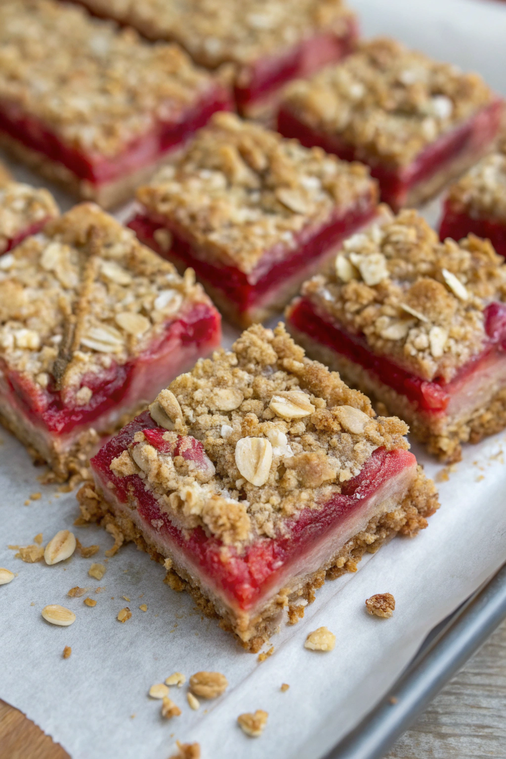 Rhubarb Oat Bars Recipe