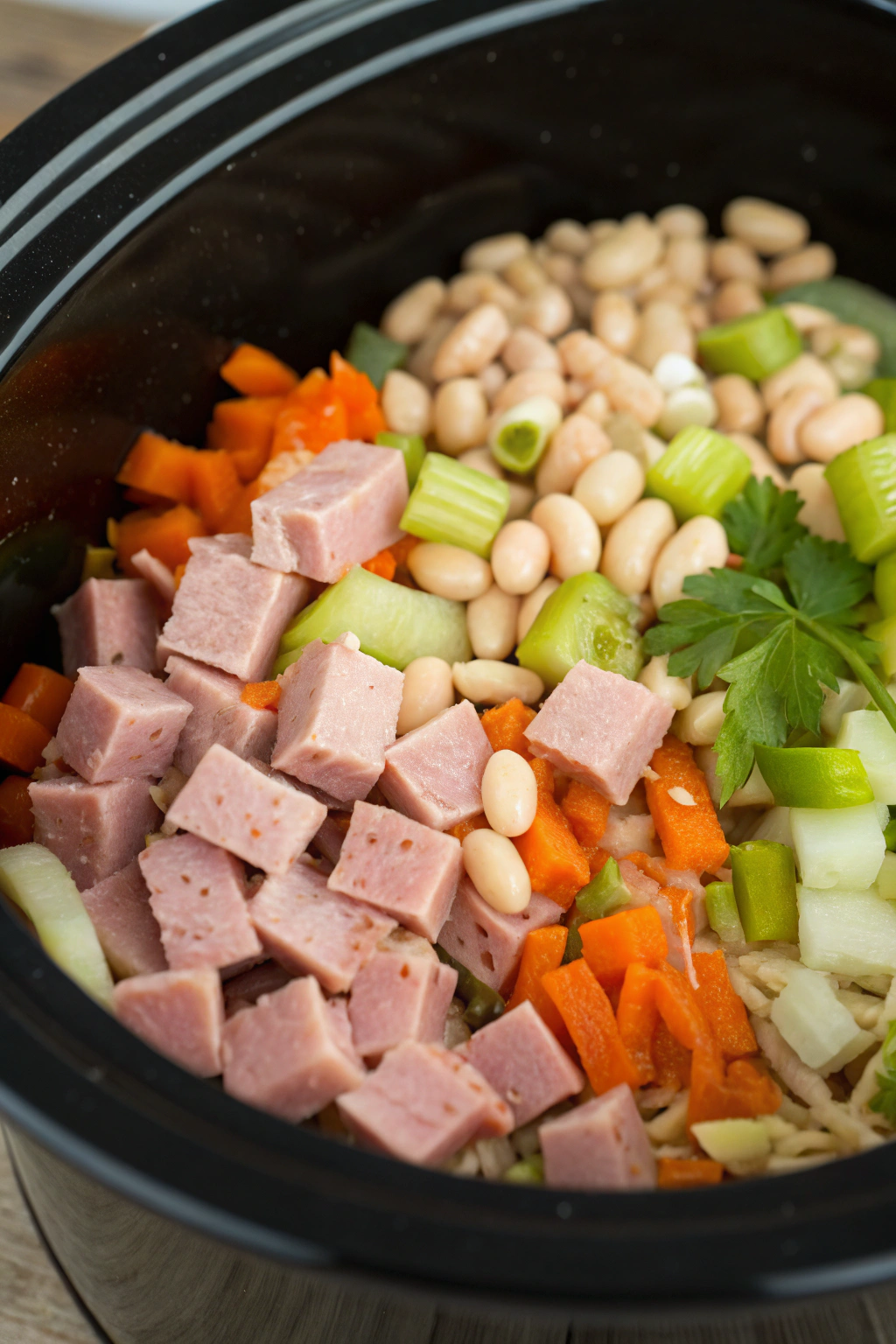 Slow Cooker Ham and Bean Soup Recipe