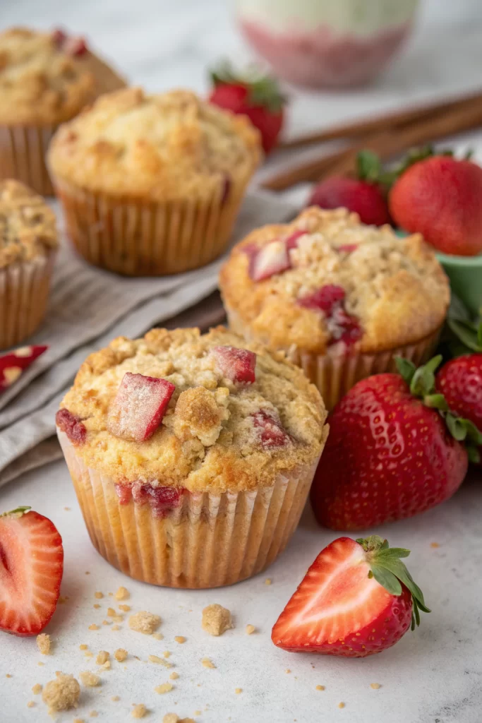Strawberry Rhubarb Muffins Recipe