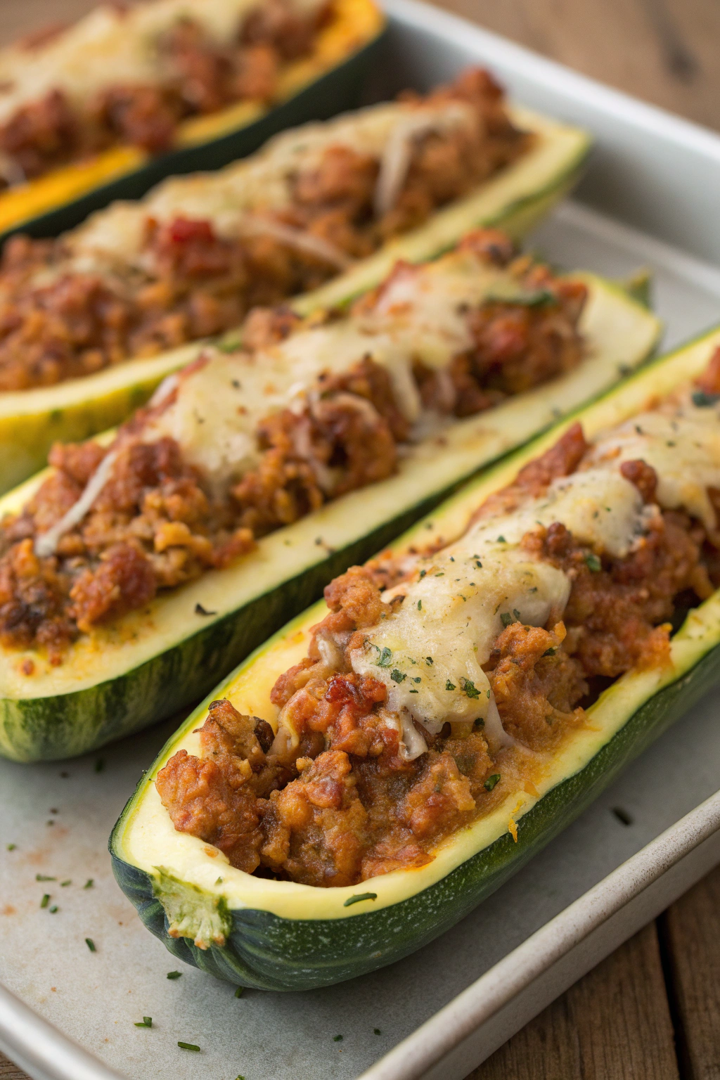 Stuffed Italian Zucchini Boats Recipe